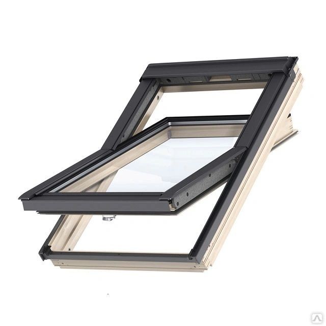 Мансардное окно Велюкс КОМФОРТ Дерево GZL FK04 1051, 66х98