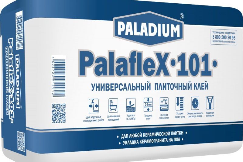 PALADIUM PalafleX-101 Палафлекс-101 ПЛИТОЧНЫЙ КЛЕЙ УНИВЕРСАЛЬНЫЙ 48кг