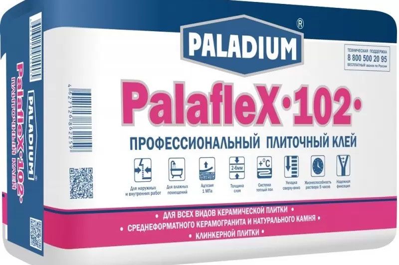 PALADIUM PalafleX-102 Палафлекс-102 ПЛИТОЧНЫЙ КЛЕЙ ПРОФЕССИОНАЛЬНЫЙ 48кг