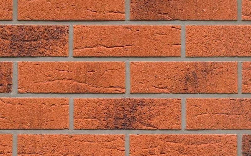 Клинкерная облицовочная плитка ручной формовки Feldhaus Klinker NF 14 R228 terracotta rustico carbo 240*71*14 мм