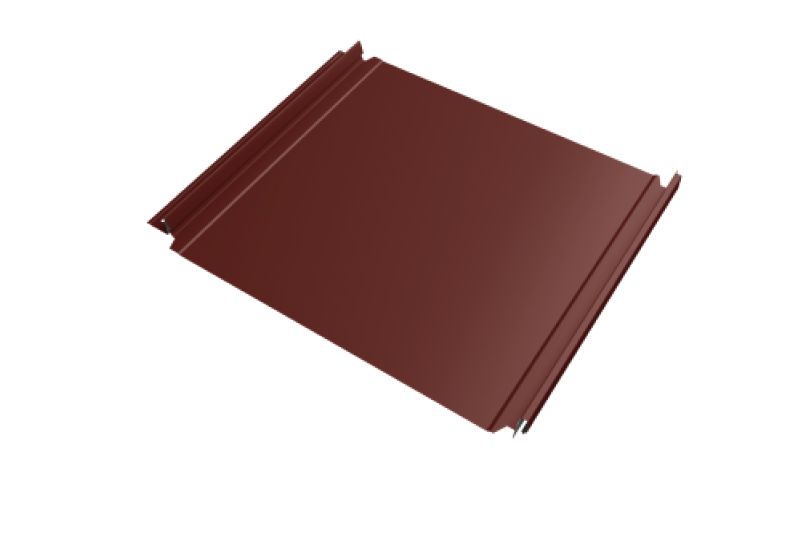 Кликфальц Double Pro   Line Grand Line 0,5 Satin с пленкой на замках RAL 3009 оксидно-красный