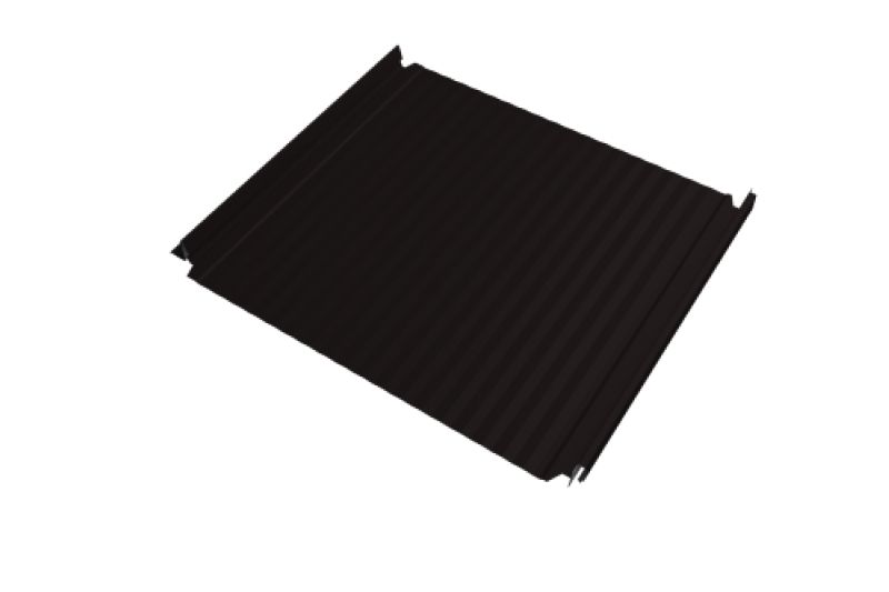 Кликфальц Double Pro  Gofr Grand Line 0,45 Drap ST с пленкой на замках RAL 9005 черный