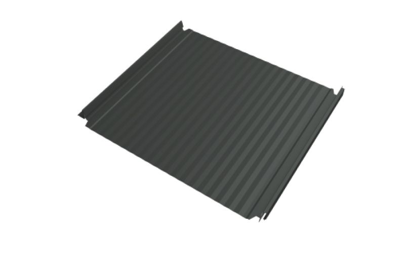 Кликфальц Double Pro Gofr Grand Line 0,45 PE с пленкой на замках RAL 7005 мышино-серый