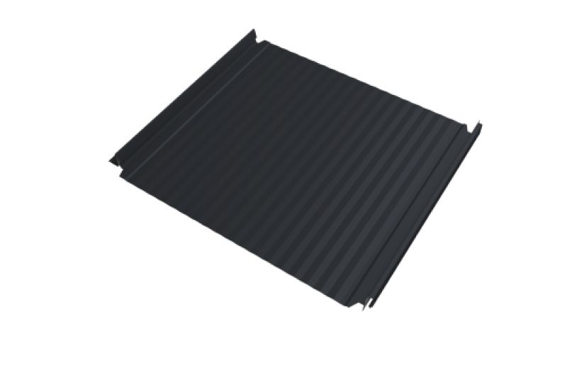 Кликфальц Double Pro Gofr  Grand Line 0,45 PE с пленкой на замках RAL 7024 мокрый асфальт