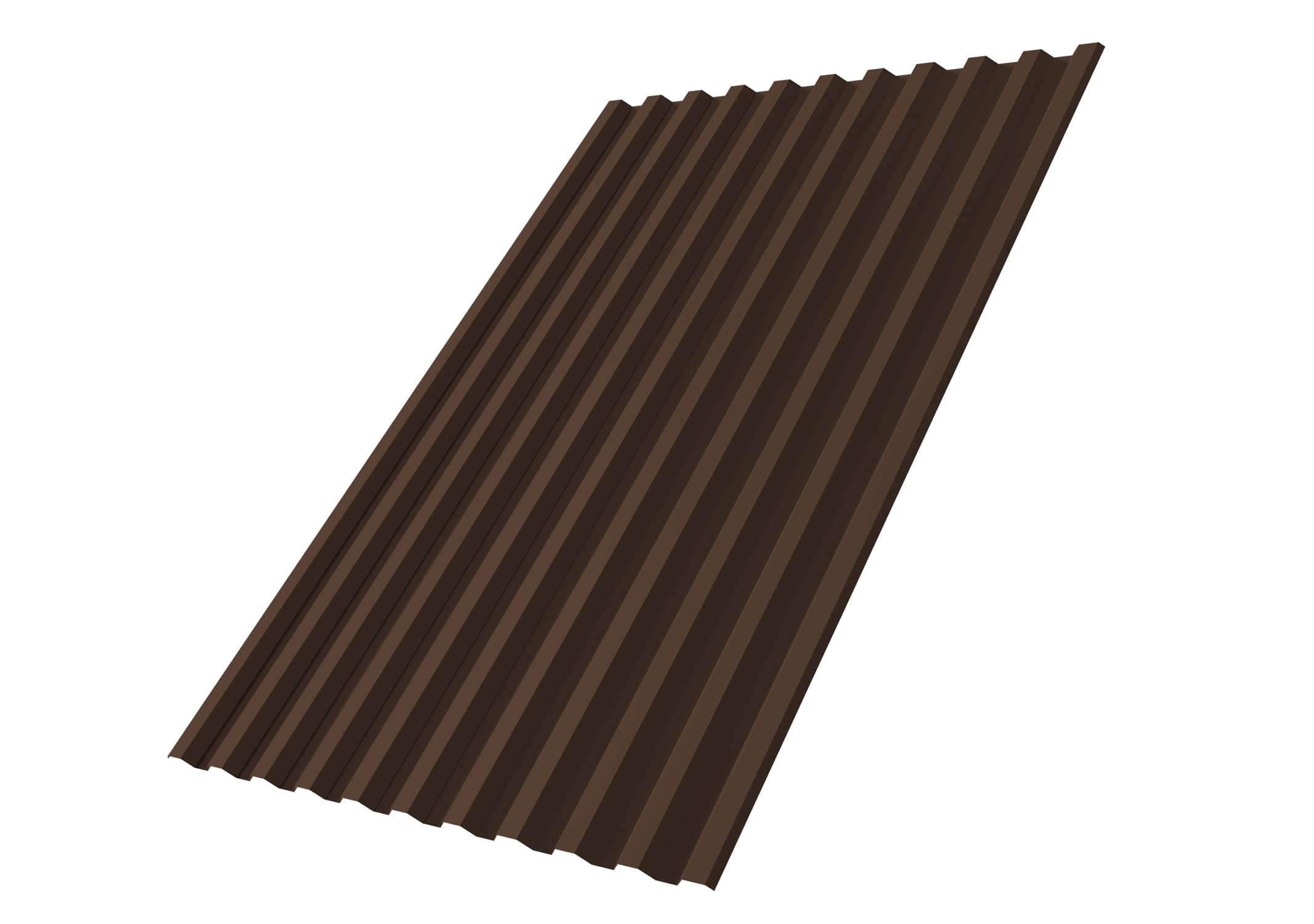 Профнастил С21R Grand Line 0,5 Atlas X RR 32 темно-коричневый