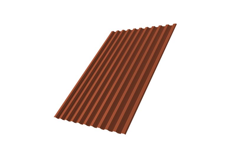 Профнастил С21R 0,45 Drap RAL 8004 терракота