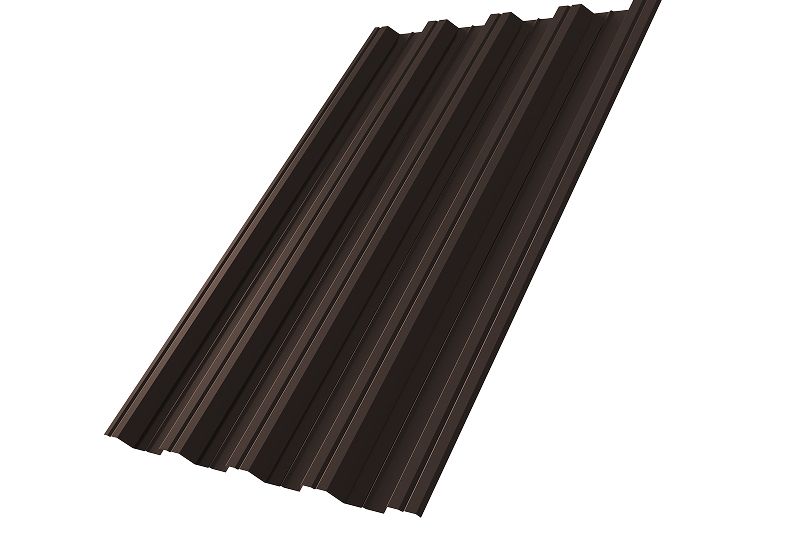 Профнастил НС44R Grand Line 0,5 PurPro Matt 275 RR 32 темно-коричневый