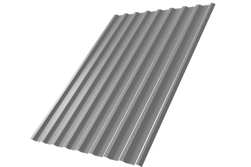 Профнастил С20R 0,5 Satin RAL 9006 бело-алюминиевый