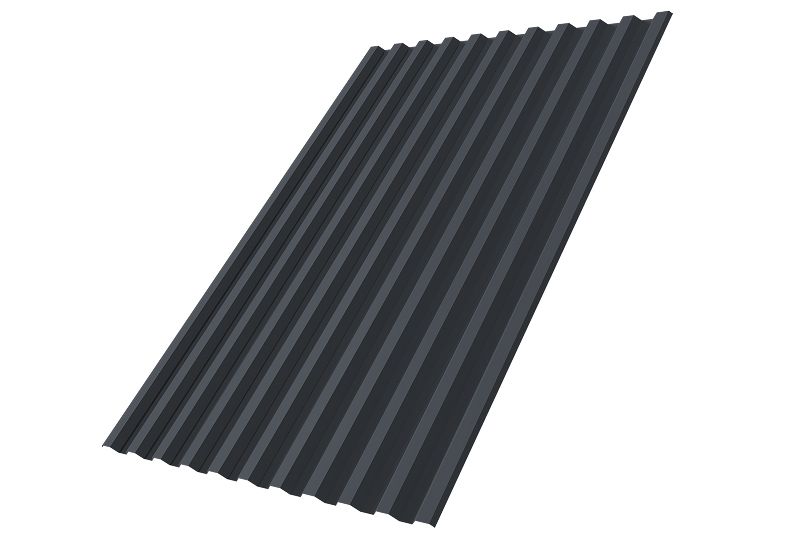 Профнастил С21R 0,5 Satin RAL 7024 мокрый асфальт