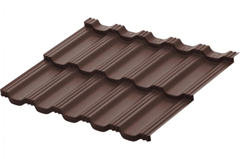 Модульная металлическая черепица Аквасистем Гётеборг XLL PU Matt (Zn275) 0,5мм Rooftop Кашемир (лист 1185х865 мм) RAL 8017