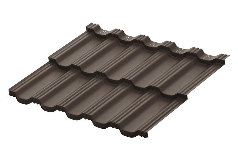 Модульная металлическая черепица Аквасистем Гётеборг XLL PU Matt (Zn275) 0,5мм Rooftop Кашемир (лист 1185х865 мм) RR 32