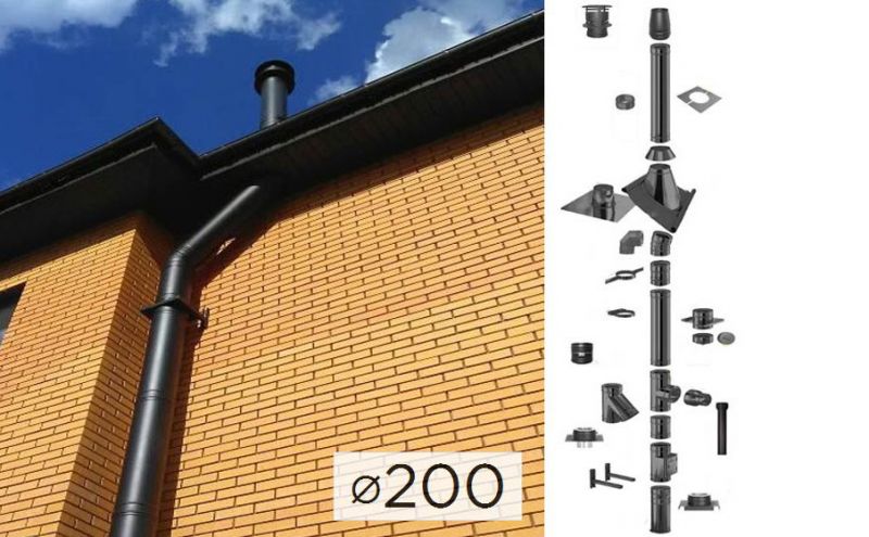 Дымоходная система Schiedel SCHIEDEL PERMETER 50 из стали D 200 мм цвет черный