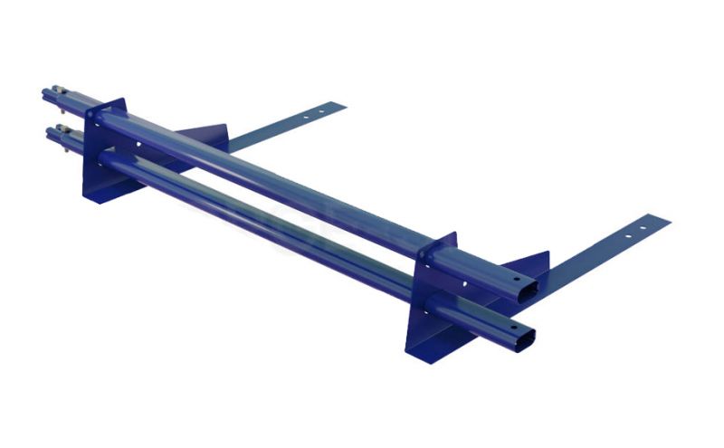 Комплект трубчатого снегозадержания BORGE 3 м для металлочерепицы, профнастила и битумной кровли, сигнально-синий