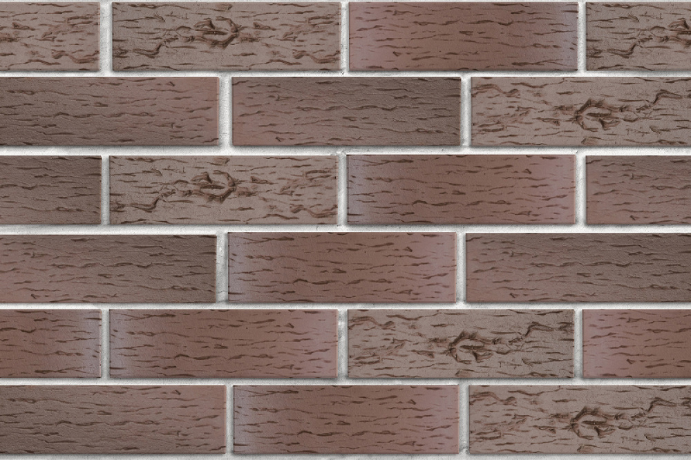 Кирпич клинкерный ЛСР Брюгге темно-терракотовый флэш береста 250*85*65 мм