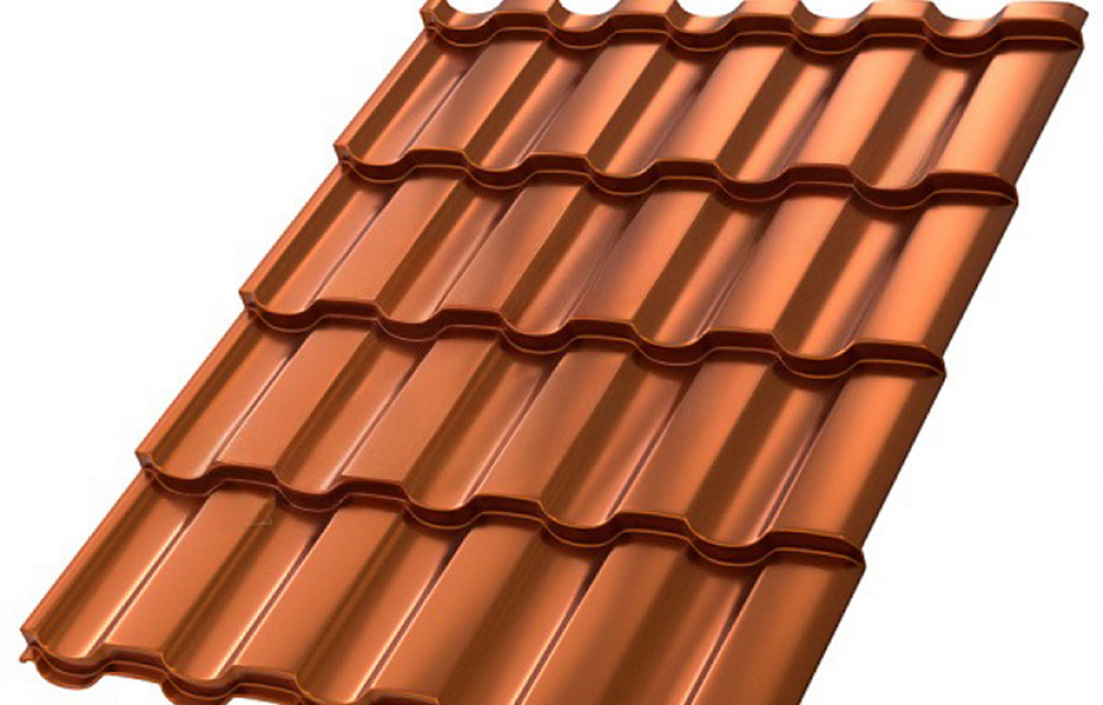 Металлочерепица МП Монтекристо-XL (AGNETA-20-Copper\Copper-0.5)