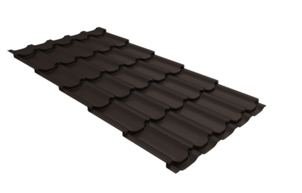 Металлочерепица Grand Line Kvinta Plus Atlas X RR 32 темно-коричневый