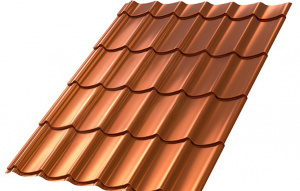 Металлочерепица МП Ламонтерра-X (AGNETA-03-Copper\Copper-0.5)
