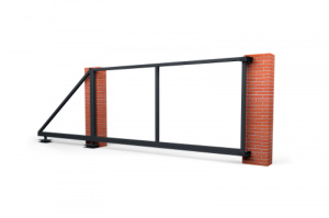 Ворота откатные Жалюзи к кирпичному столбу 2,0х4,0