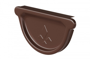 Водосточная система Aquasystem PE Заглушка универсальная с резиновым уплотнителем, 90/125 RAL8017