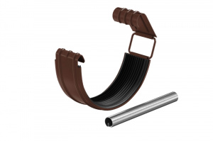 Водосточная система Aquasystem PE Соединитель желоба в комплекте 90/125 RAL8017