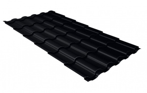 Металлочерепица Grand Line Kredo Rooftop Бархат RAL 9005 черный