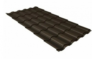 Металлочерепица Grand Line Kredo PurPro RR 32 темно-коричневый
