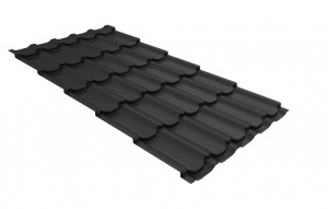 Металлочерепица Grand Line Kvinta Plus PurPro Matt 275 RAL 7016 антрацитово-серый