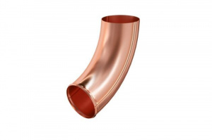 Водосточная система Aquasystem МЕДЬ ОТВОД ТРУБЫ ДЕКОРИРОВАННЫЙ 125/90 BC